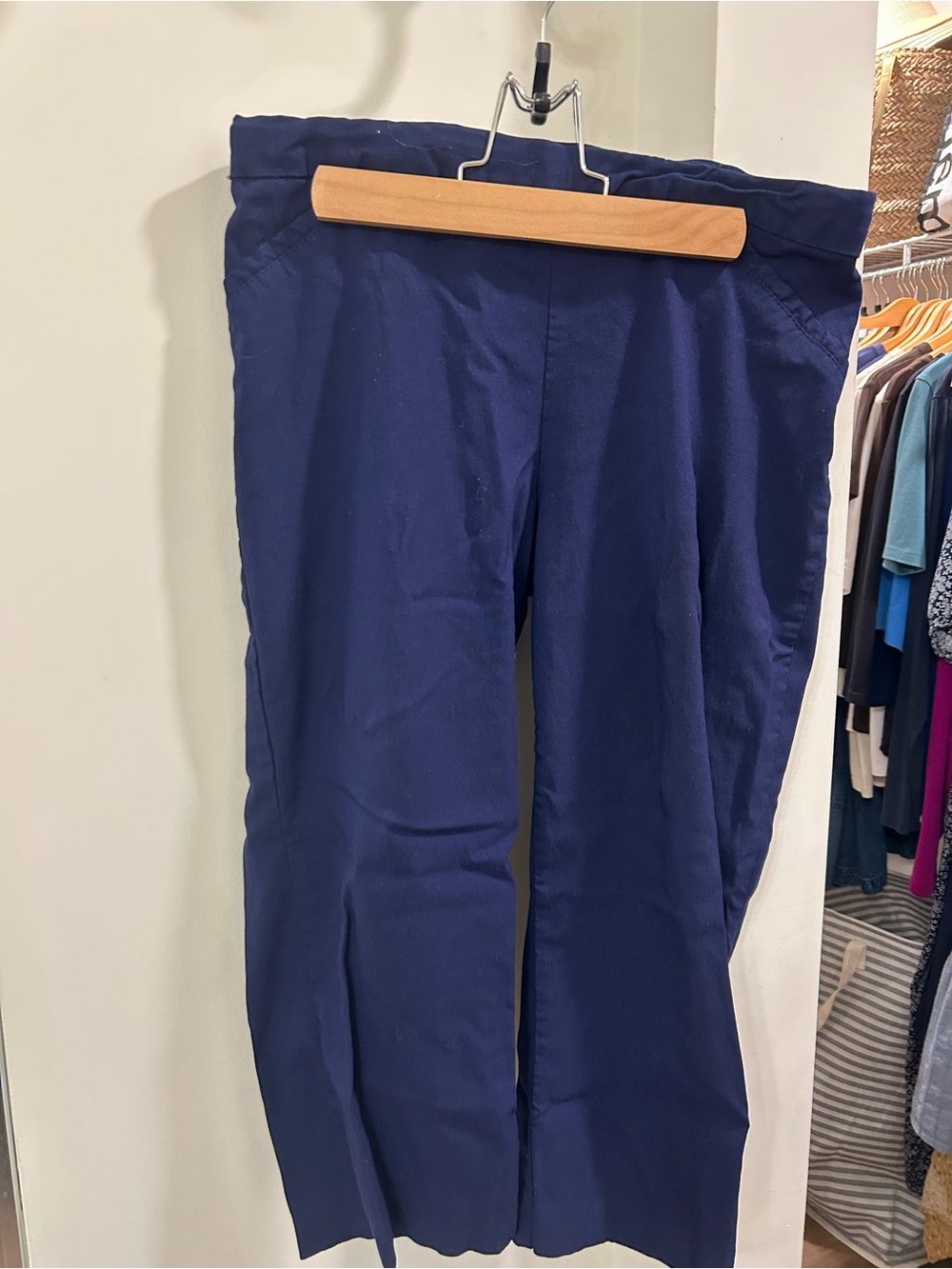 Kim Rogers Navy Cropped Ankle Pants